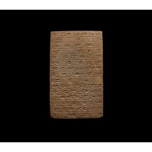 Cuneiform Tablet with Dedication